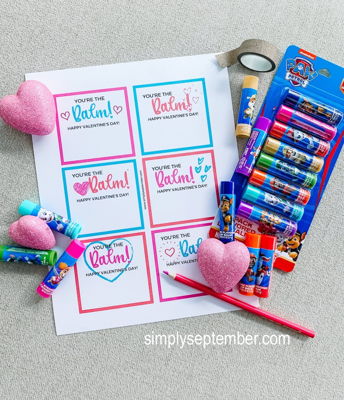 Unique Fun Free Lip Balm Valentine Printables Simply September