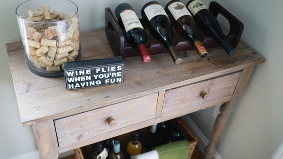 Creating a Farmhouse Inspired Wine Nook