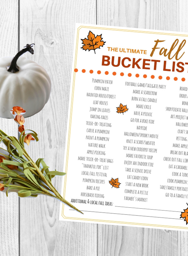 The Ultimate Fall Bucket List: FREE Printable