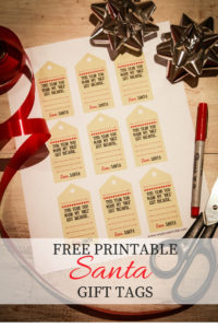 Santa Gift Tags Printable for Kids: Free Download - Simply September