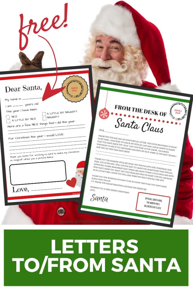 Letters To and From Santa: Free Printables - Simply September