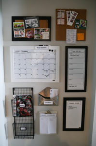 command center, how to build a command center, DIY command center, family organization, weekly calendar, monthly organizer, mail organizer, grocery shopping organizer, grocery list, shopping list, easy command center, building a command center, family organization