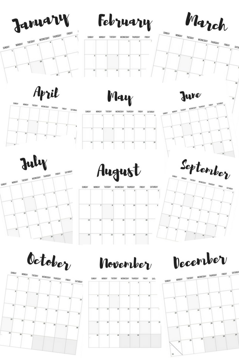Plain Calendars 7 Simply September