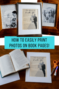 how to print photo art on book pages tutorial, print photo art, photo art, printing art, printing on book pages, art on book pages, book pages art, book, book art, turning photos into sketches, tutorial, computer tutorial, diy decor, microsoft publisher