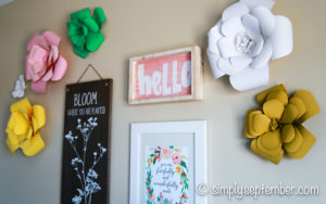 paper flowers nursery, designing a nursery with paper flowers, nursery, decorating nursery, girl's nursery, paper flowers, flower nursery, floral nursery, baby girl, baby, baby girl's nursery, creative nursery