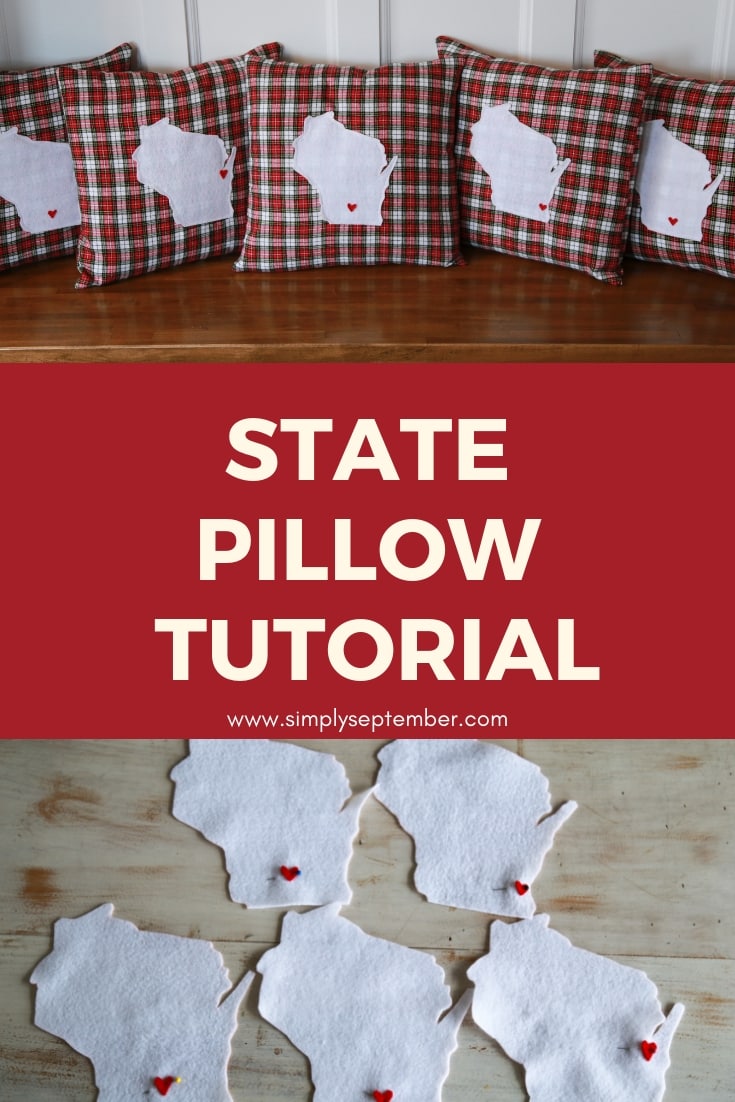 state pillow, how to make a state specific pillow tutorial, state pillow, state pattern, sewing pattern, diy pillow, pillow slipover, sewing pattern, sewing tutorial, diy gift, housewarming gift, hostess gift, college graduation gift, new home gift