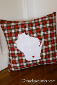 state pillow, how to make a state specific pillow tutorial, state pillow, state pattern, sewing pattern, diy pillow, pillow slipover, sewing pattern, sewing tutorial, diy gift, housewarming gift, hostess gift, college graduation gift, new home gift