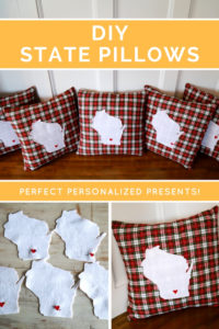 state pillow, how to make a state specific pillow tutorial, state pillow, state pattern, sewing pattern, diy pillow, pillow slipover, sewing pattern, sewing tutorial, diy gift, housewarming gift, hostess gift, college graduation gift, new home gift