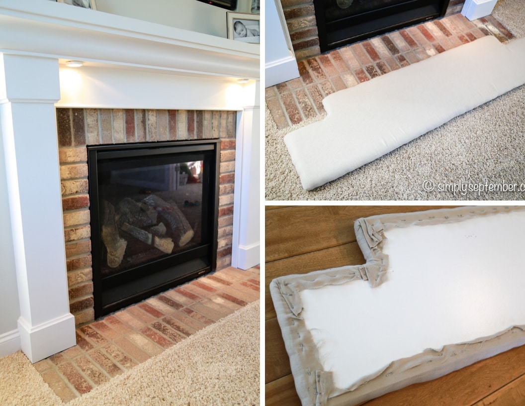 How to Baby Proof a Fireplace: DIY Hearth Cushion - Simply September