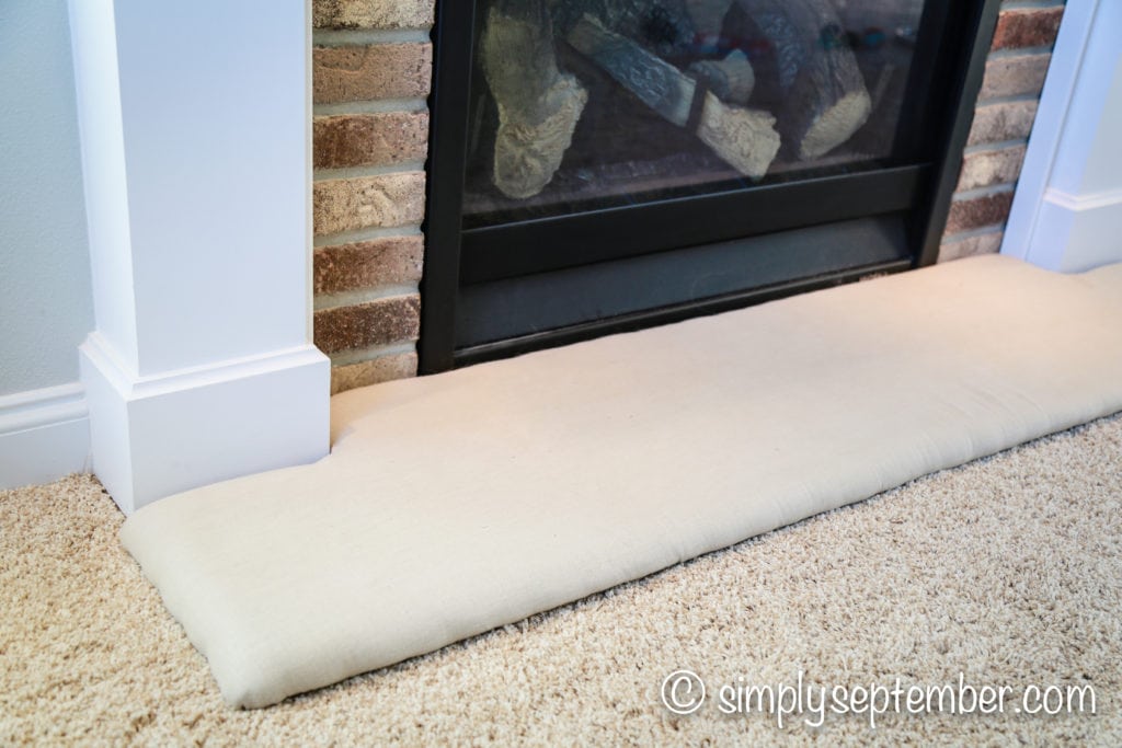 How to Baby Proof a Fireplace DIY Hearth Cushion Simply September