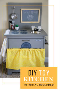 diy kitchen, diy toy kitchen, toy kitchen, furniture remodel, repurposing old furniture, toy kitchen, nightstand kitchen