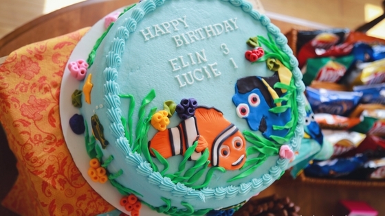 Finding Nemo Dory Ombre Cake with toppers (Design 2) – BakeAvenue