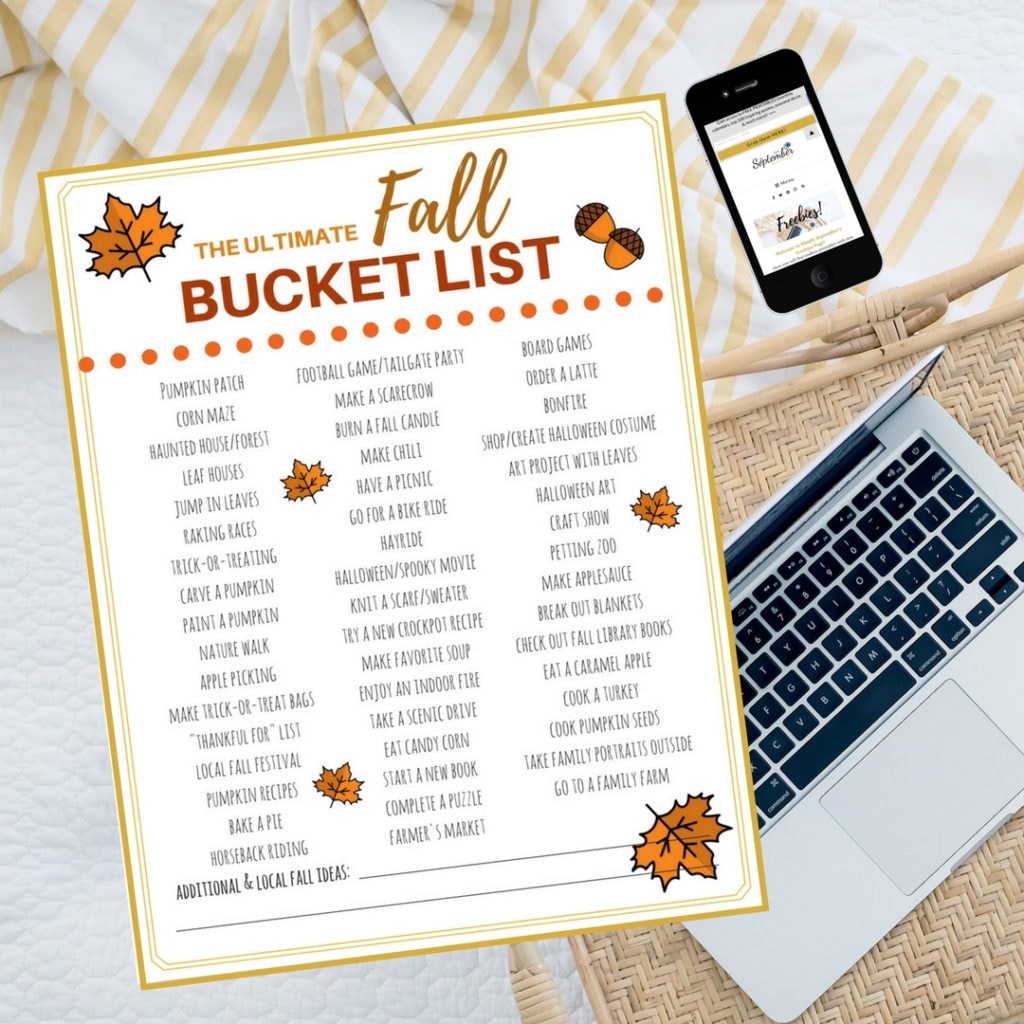 The Ultimate Fall Bucket List: FREE Printable - Simply September