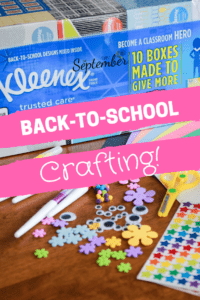 How to creatively give back to your child's school, Kleenex, box top points, box tops, back to school, school crafts, Kleenex crafts, tissue crafts, kid crafts, crafts for kids, helping schools, giving back to schools, flu season, Kleenex boxes