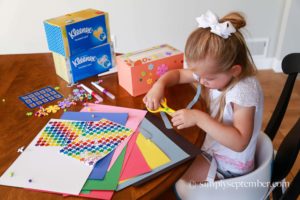 How to creatively give back to your child's school, Kleenex, box top points, box tops, back to school, school crafts, Kleenex crafts, tissue crafts, kid crafts, crafts for kids, helping schools, giving back to schools, flu season, Kleenex boxes