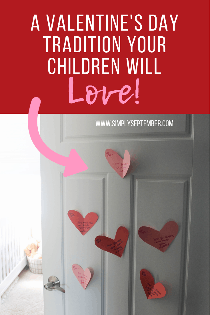 Valentine's Day tradition, hearts on door, the Valentine's Day tradition your child will love, the Valentine's Day tradition every parent must do, fun family traditions, Valentine's Day for kids, Valentine's Day door, Valentine's Day with kids