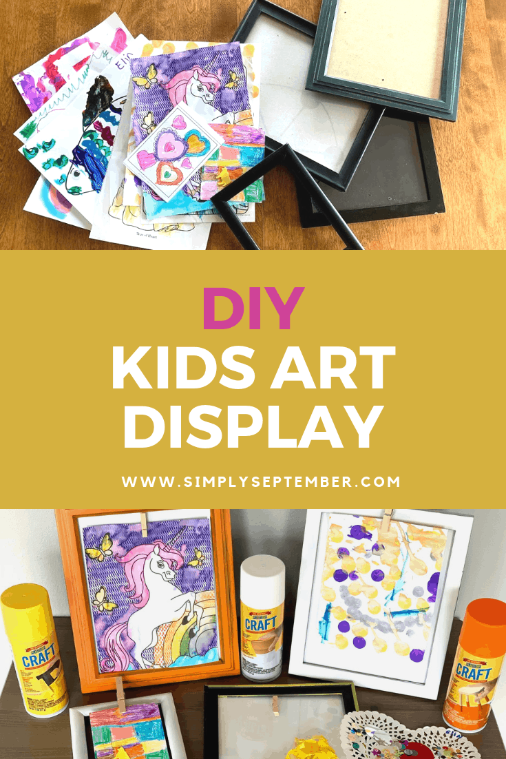 DIY kids art display old frames turning old frames into a kids art display kids art gallery painting frames