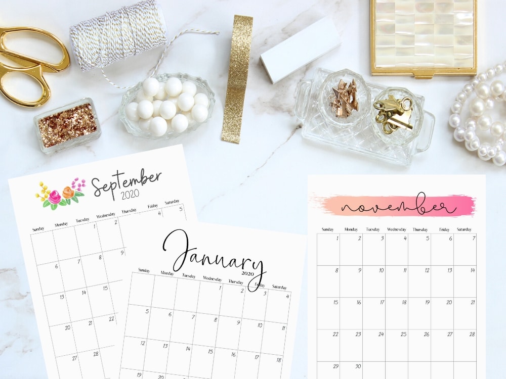 Free and Beautiful 2020 Printable Calendars - Simply September