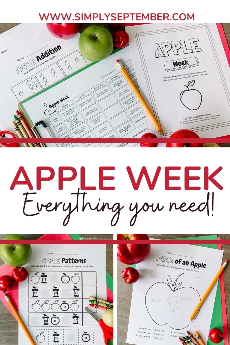 Apple Week: PreK-1st Grade Apple Themed Resources - Simply September