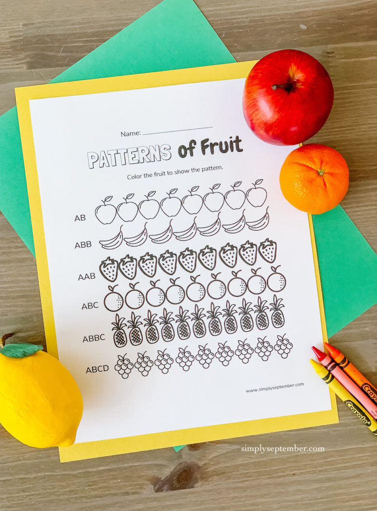 Fruit & Vegetable Week: Prek-1st Grade Themed Resources - Simply September