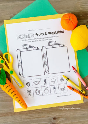 Fruit & Vegetable Week: PreK-1st Grade Themed Resources - Simply September