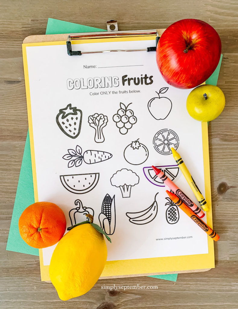 Fruit & Vegetable Week: PreK-1st Grade Themed Resources - Simply September